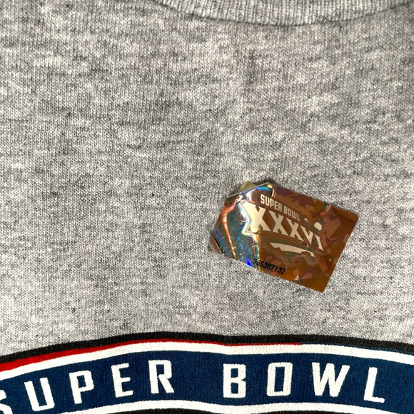 VTG NFL Super Bowl XXXVI New England Patriots St Louis Rams T-Shirt LARGE NEW - Picture 4 of 7